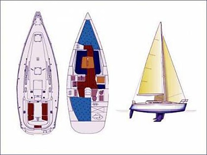 Hrvaška charter in jadranje - Jadrnica - Elan 333 (code:ELA 18) - Sukošan - Riviera Zadar  - Hrvaška  - Elan 333 (code:ELA 18): 