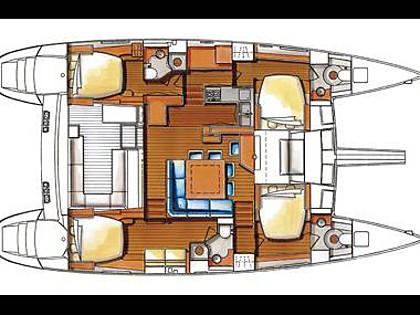 Hrvaška charter in jadranje - Katamaran - Lagoon 500 (code:INT 10) - Sukošan - Riviera Zadar  - Hrvaška  - Lagoon 500 (code:INT 10): 